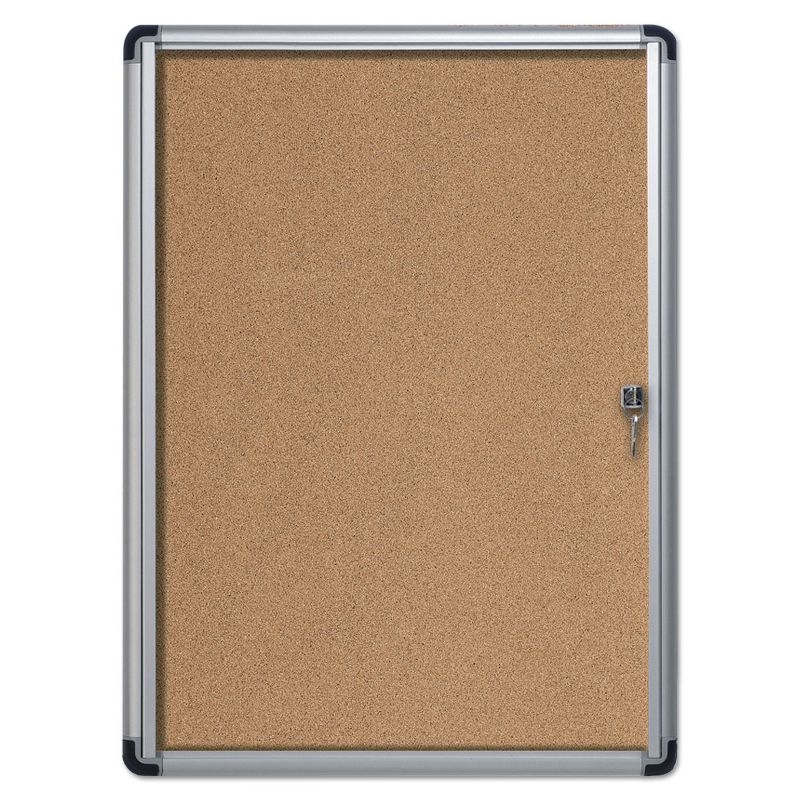 U Brands 40"x30" Linen Bulletin Board White Decor Frame