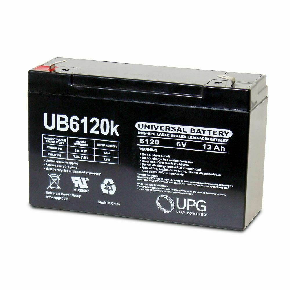 NEW UPG UB6120 6V 12AH Replacement for MK ES12-6 & 6V Solar Panel Charger