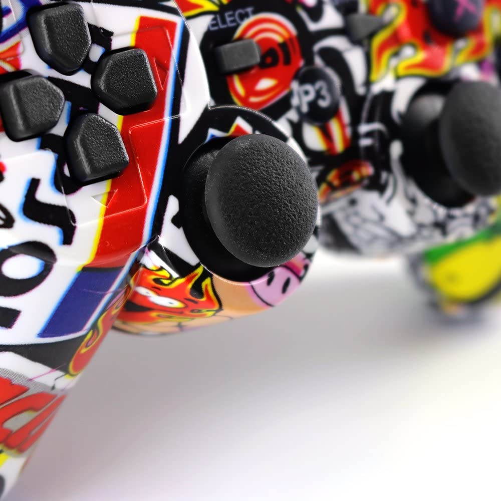 CUUWE PS3 Controller Wireless Dualshock Remote/Gamepad for Sony Playstation 3 Bluetooth PS3 Games,PS3 Controller,PS3 Remote PS3 Sixaxis Joystick with Charging Cable (Graffiti)