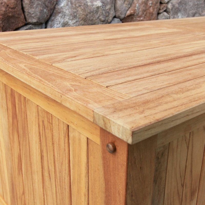 Sherwood Teak Storage Deck Box - Light Brown - Cambridge Casual