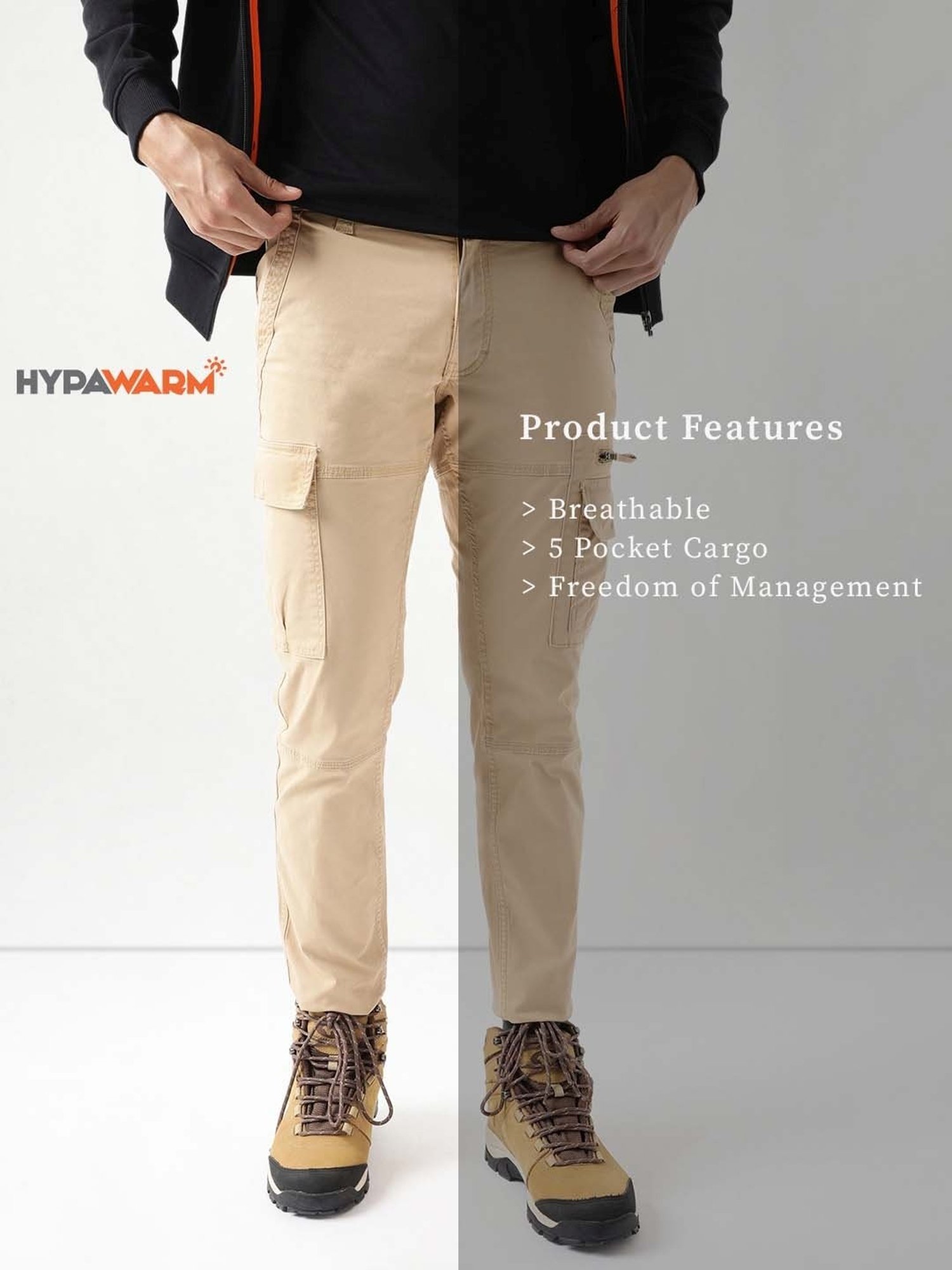 Wildcraft Khaki Regular Fit Cargos