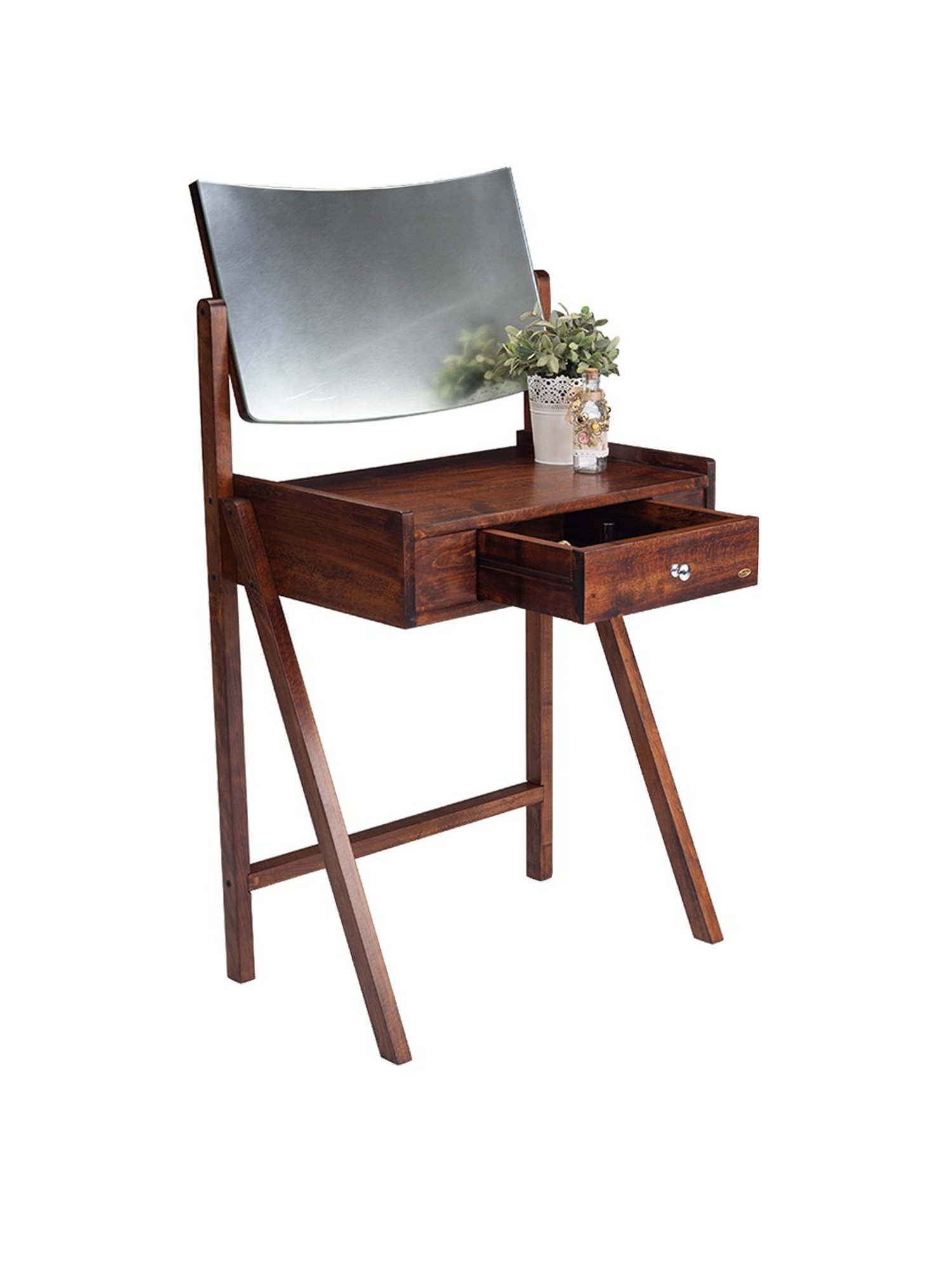 Sleepyhead Ally Teak Brown Sheesham Wood Bedside Table