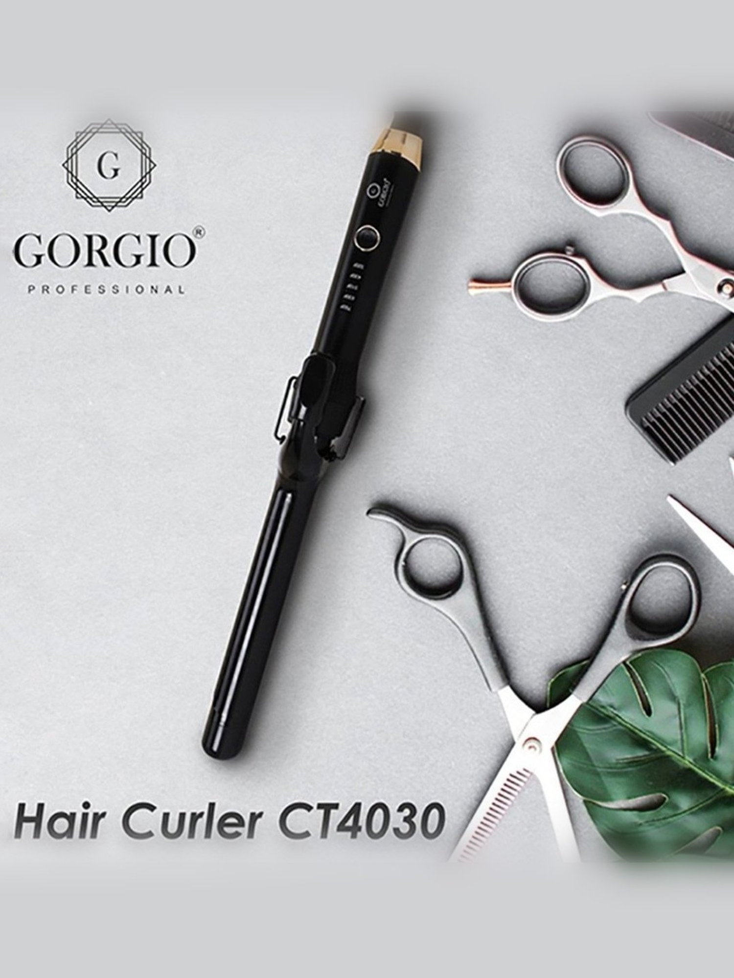 Gorgio Professional CT4030 22mm Hair Curling Tong (Black)