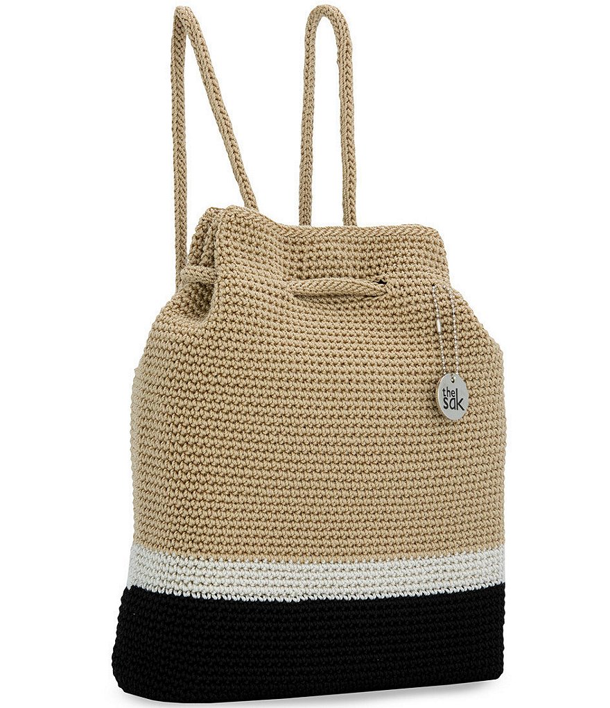 The Sak Kali Crochet Drawstring Backpack