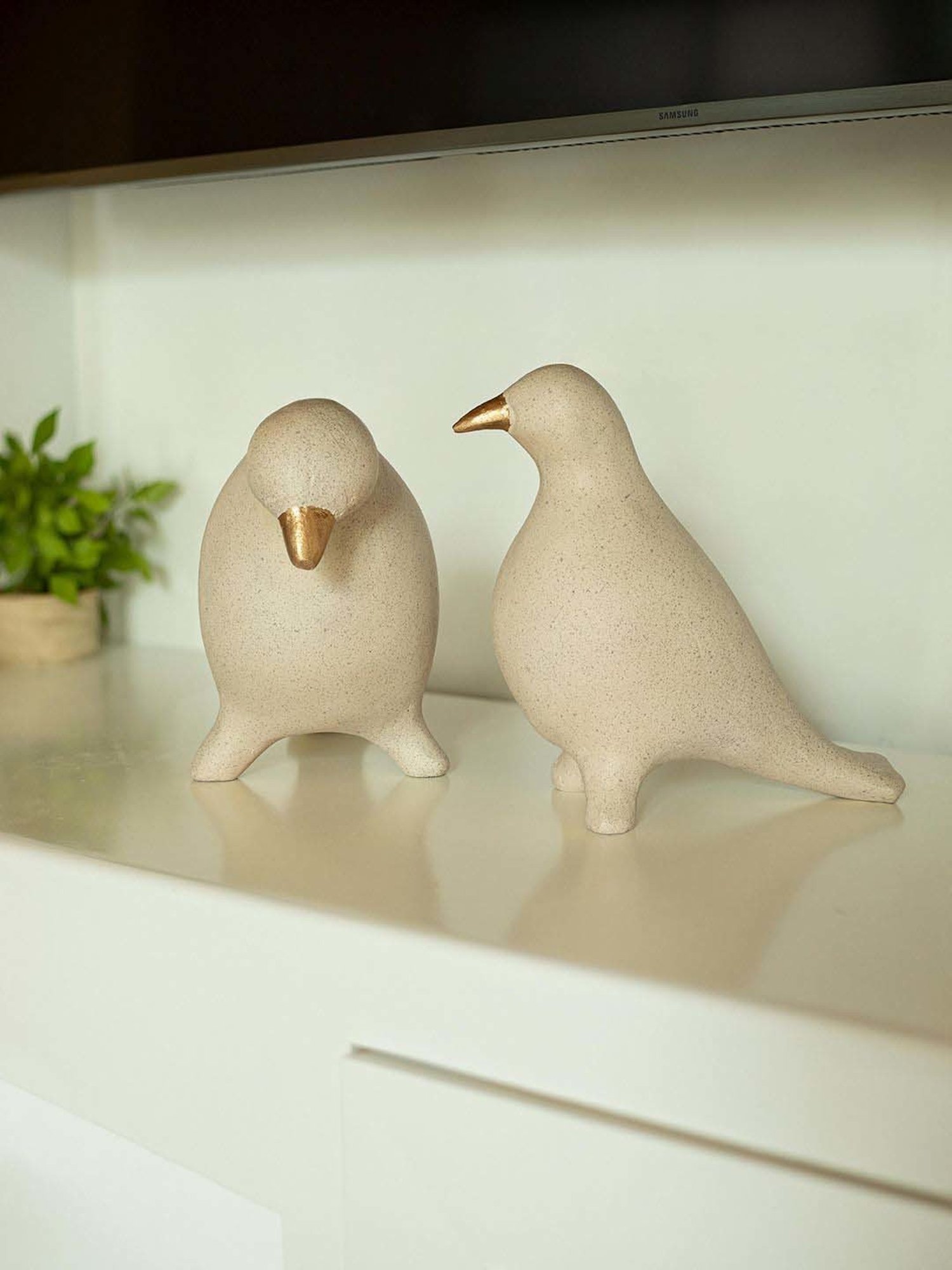 eCraftIndia Golden Handcrafted Engraved Palm Buddha Decorative Showpiece