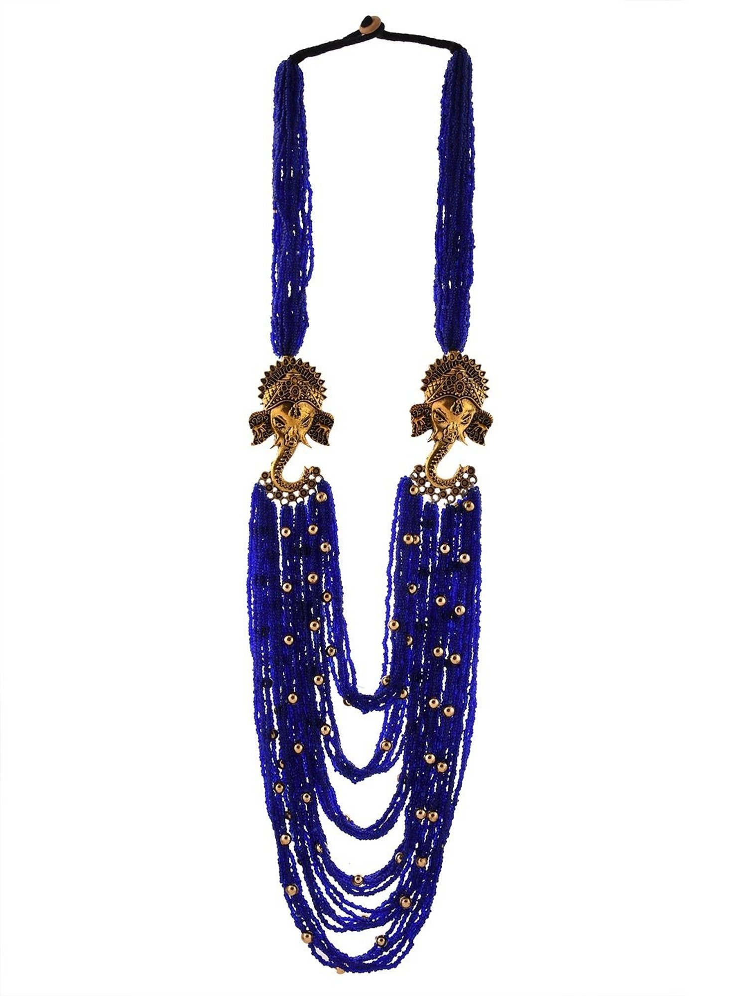 Imli Street Blue Long Beaded Handcrafted Necklace