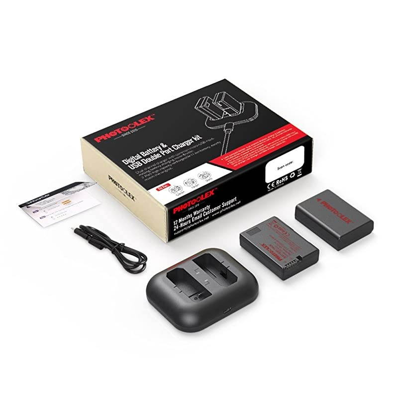 Pack EN-EL15 /EN-EL15a EN-EL15b Rechargeable Lithium-ion Battery Rapid Dual USB Charger for Nikon Camera D750, D7500, D7000, D850, D500, D7100, D700, V1, D810, D610, D800, D600, D800e, D810