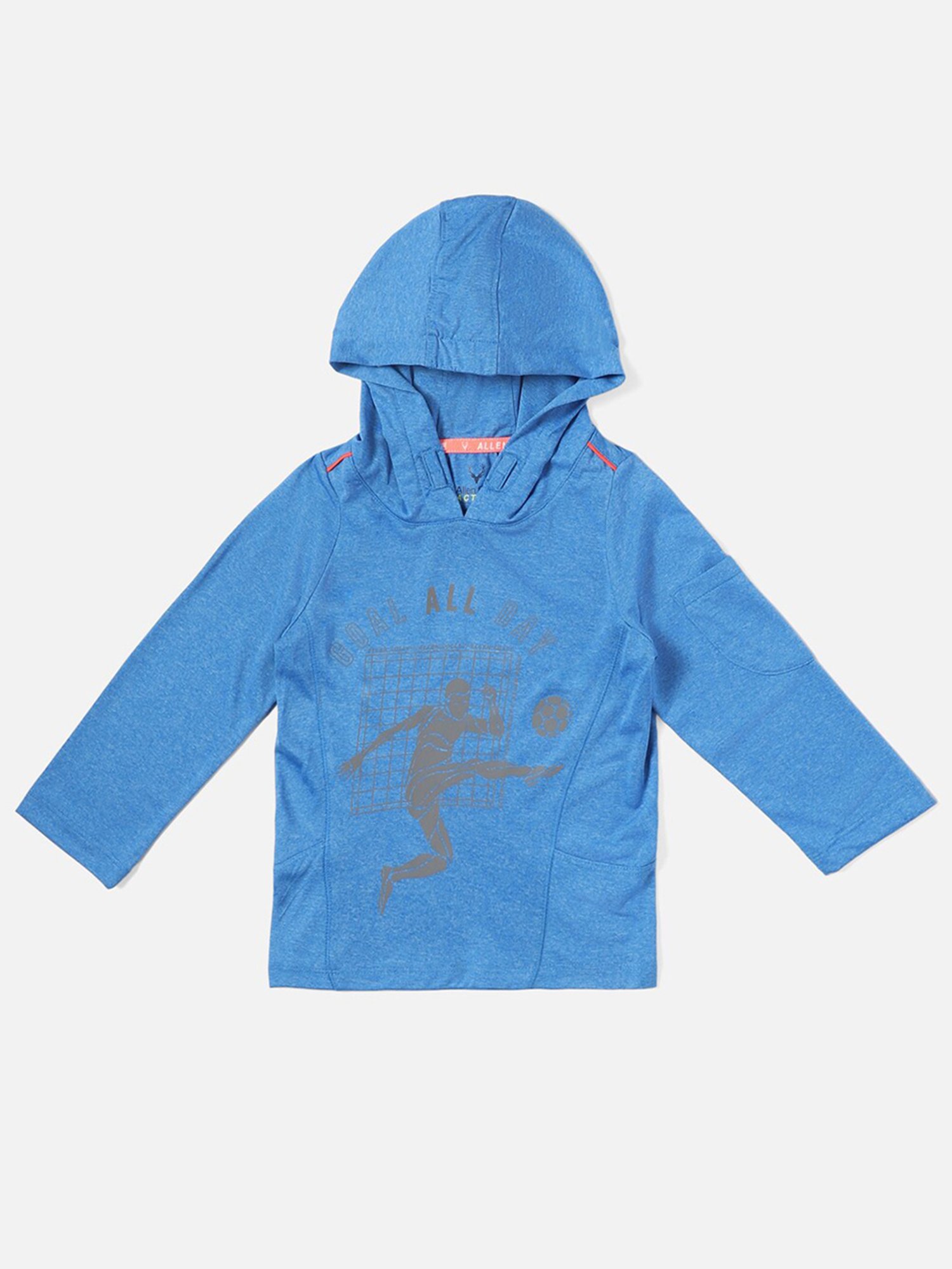 MINIKLUB Boys Blue Printed Full Sleeves T-Shirt