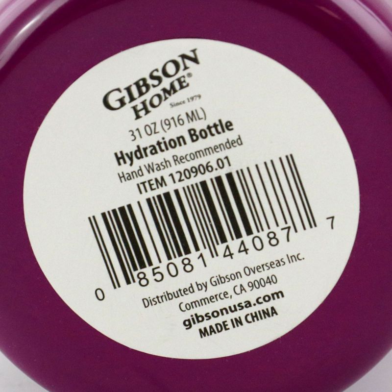 Gibson Home Bluewater 3 Piece 31 Ounce Stainless Steel Hydration Water Bottle Set