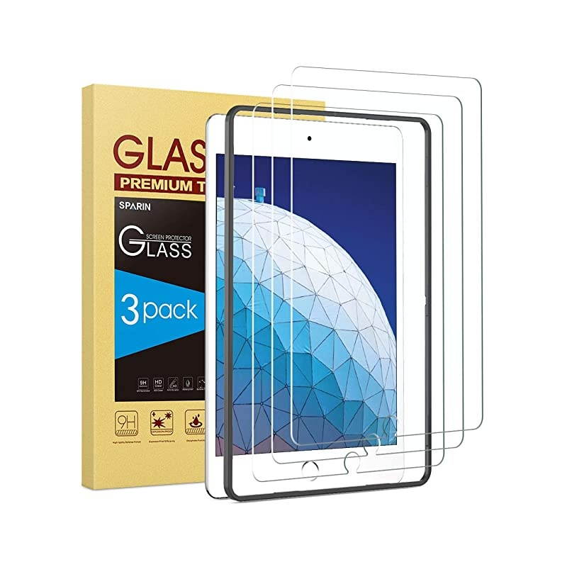Screen Protector for iPad Air 3 3 Pack  9H Tempered Glass for iPad Air 105 iPad 102 Inch with Alignment Frame Apple Pencil CompatibleCase FriendlyScratch Resistant