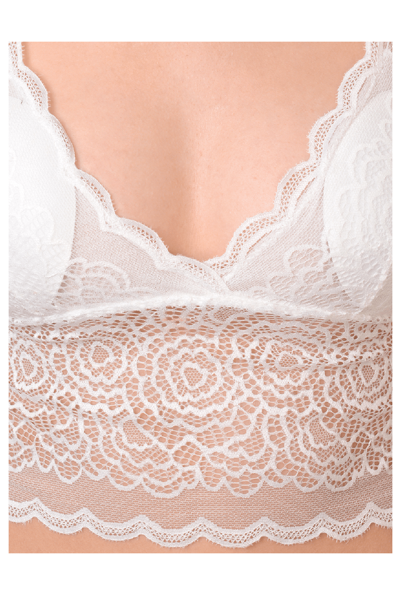 Da Intimo White Padded Non-Wired Bralette