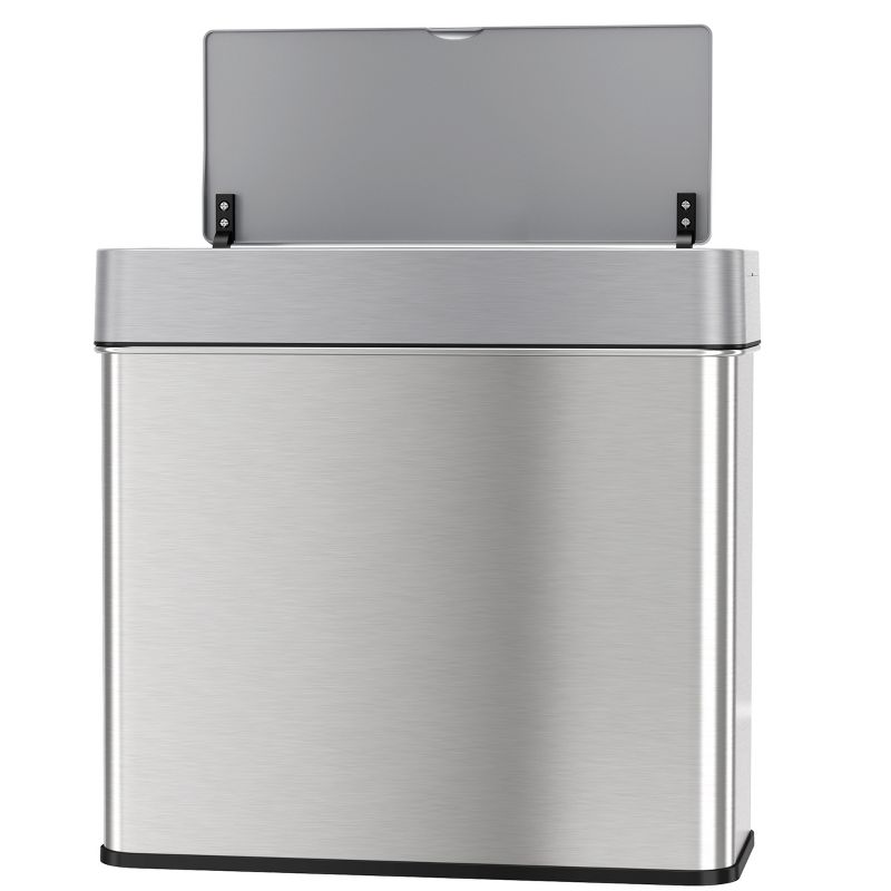 Rubbermaid 8 Quart Traditional Square Top Bedroom, Bathroom, and Office Wastebasket Trash Can, White (2 Pack)