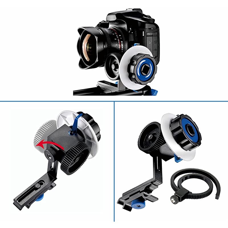 DSLR Rig Movie Kit Shoulder Mount Rig with Follow Focus and Matte Box for All DSLR Cameras and Video Camcorders