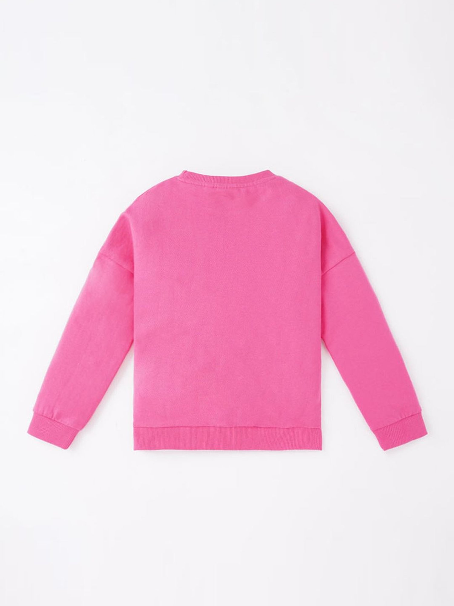 Ed-a-Mamma Kids Pink & Yellow Cotton Printed Full Sleeves Sweatshirt