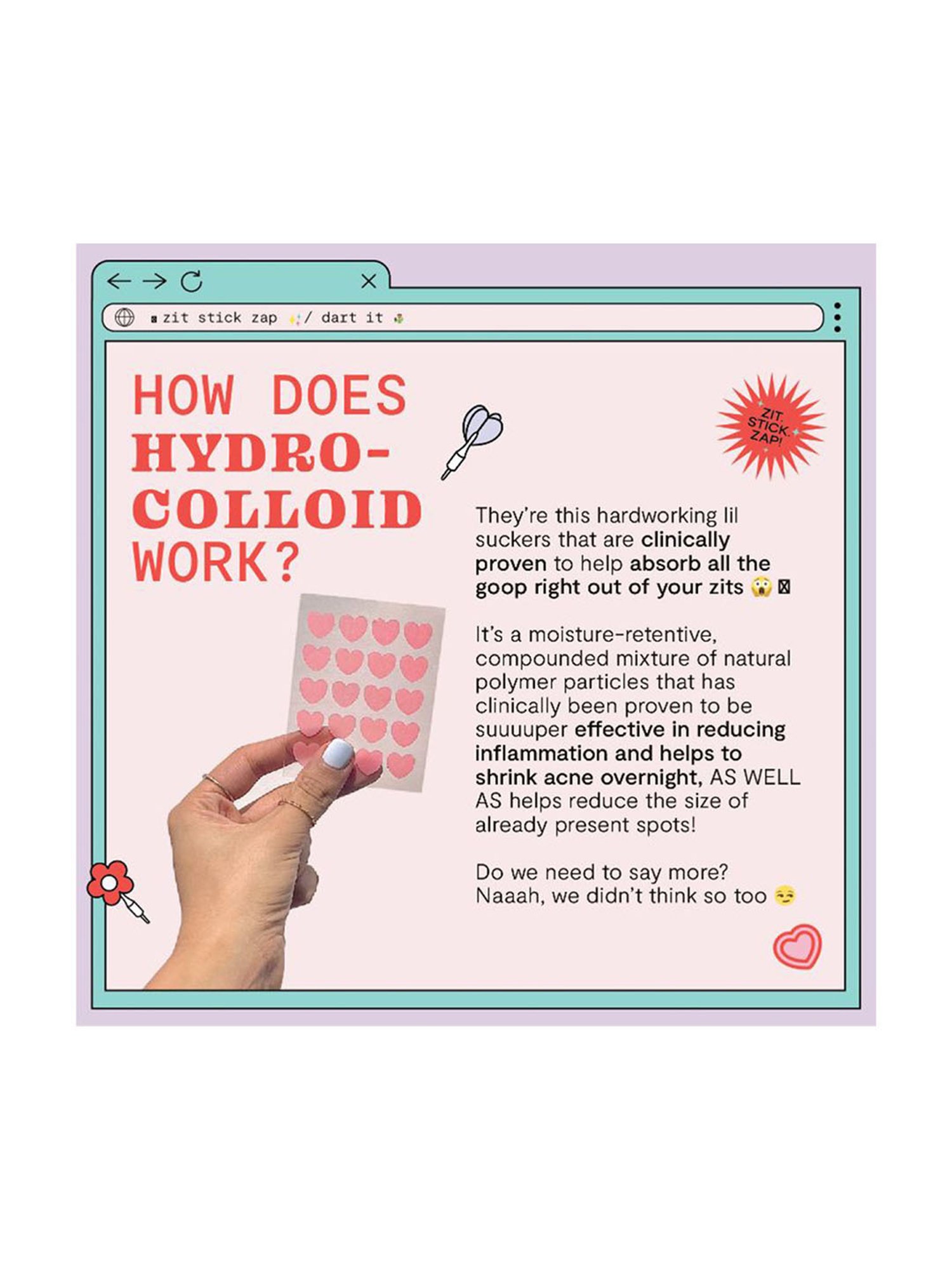 Gush Dart It Hydrocolloid Pimple Patches - 0.3 gm