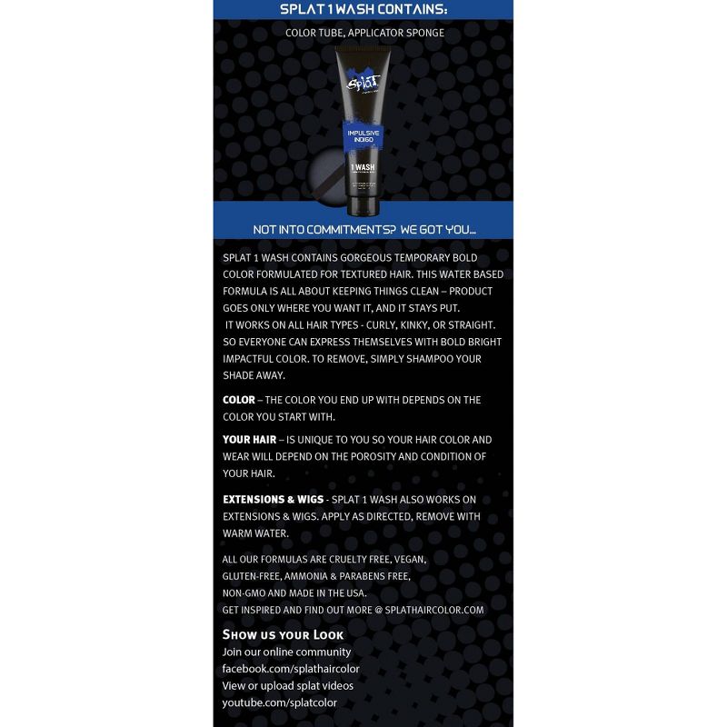 Splat 1 Wash Impulsive Indigo - 4 fl oz