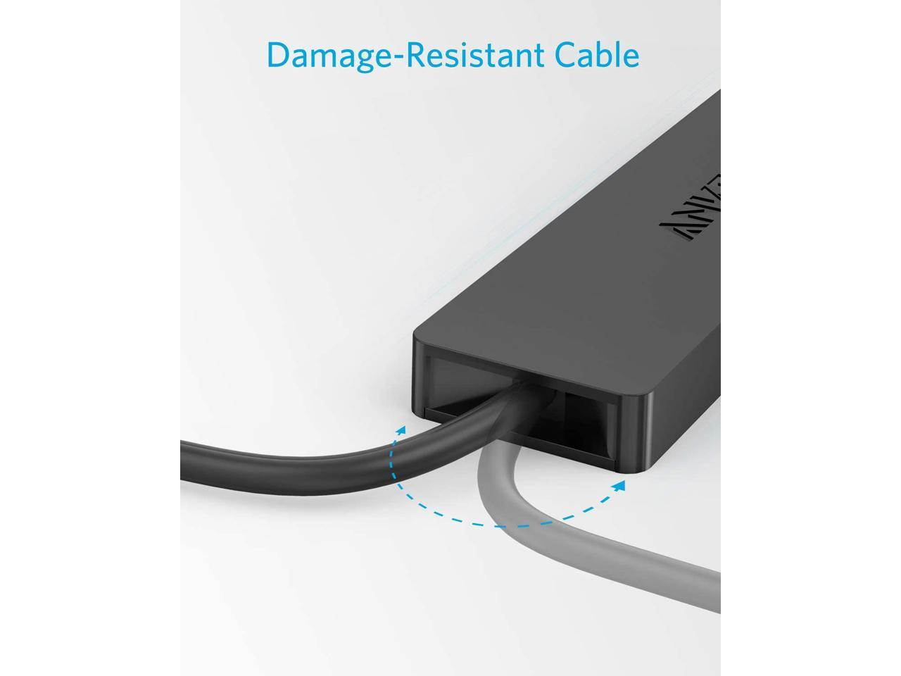 4-Port USB 3.0 Hub, Ultra-Slim Data USB Hub with 2 ft Extended Cable [Charging Not Supported], for MacBook, Mac Pro, Mac mini, iMac, Surface Pro, XPS, PC, Flash Drive, Mobile HDD