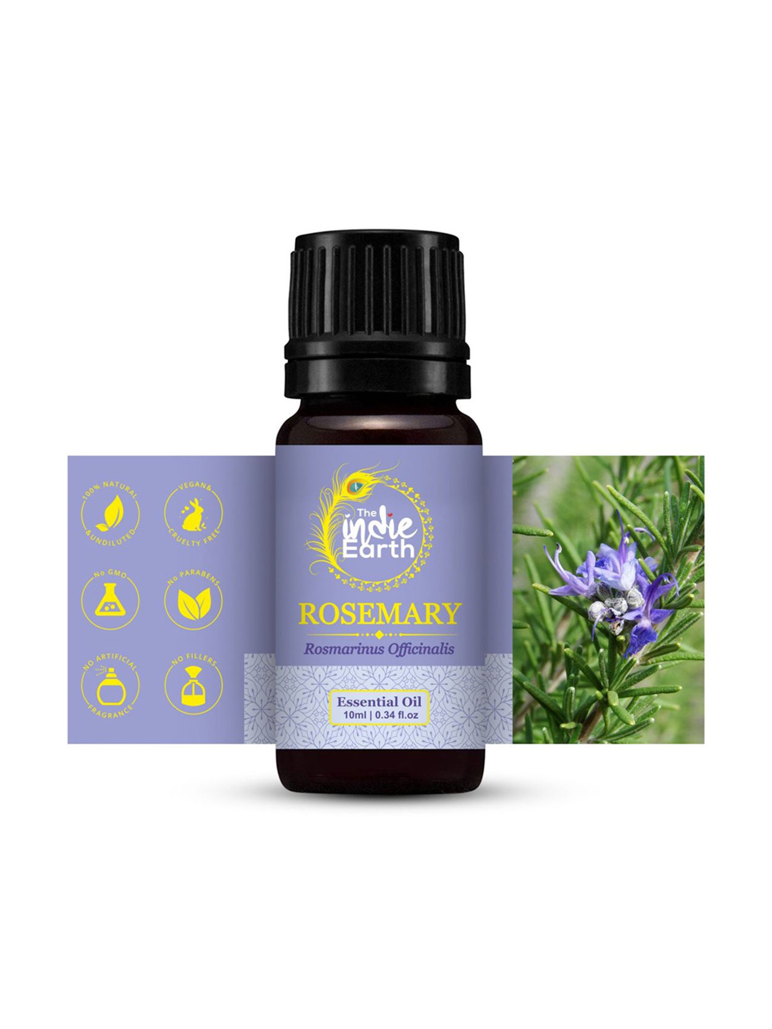 The Indie Earth Rosemary Essential Oil - 10 ml