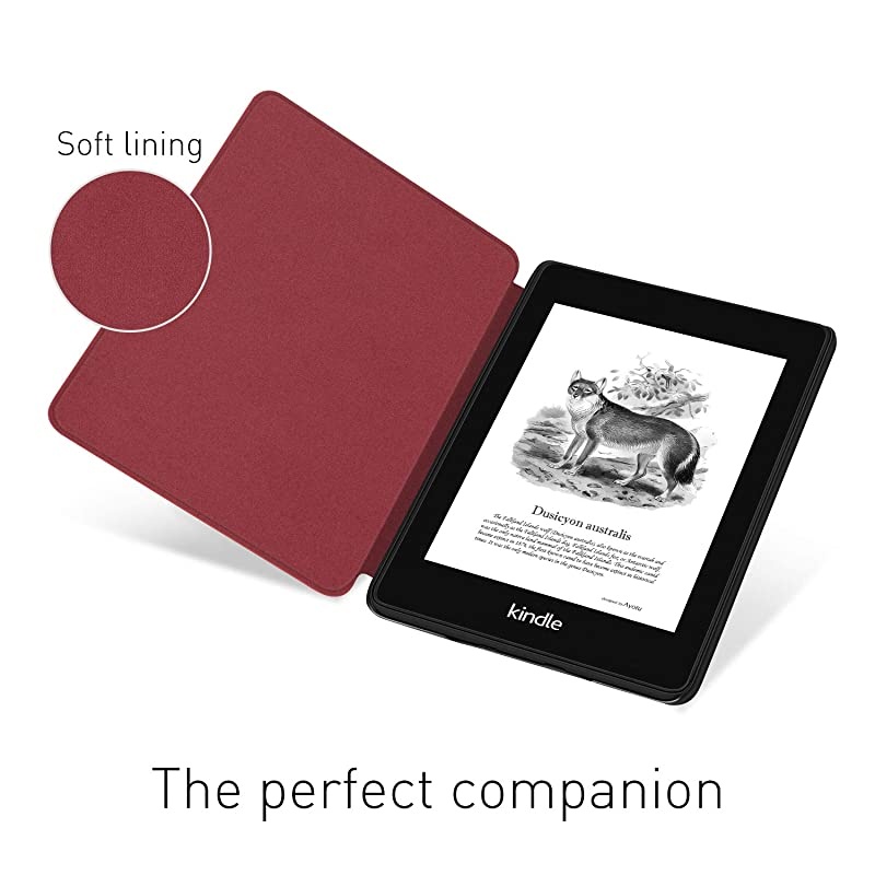 Fabric Case for Kindle Paperwhite 2018 ThinnestampLightest Smart Cover with Auto WakeSleep Fits  The Latest Kindle Paperwhite10th Generation2018K10 Red