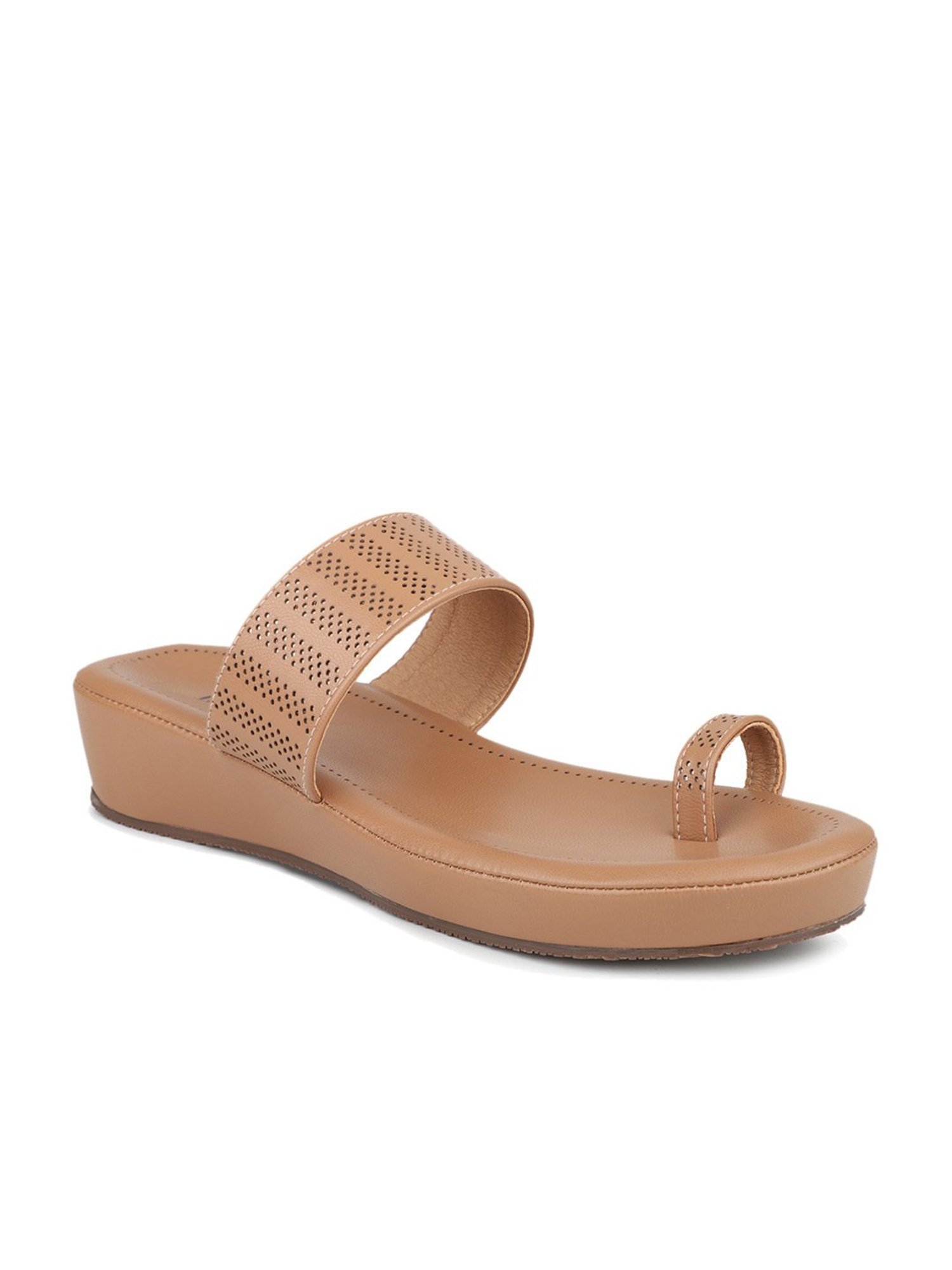 Inc.5 Women's Beige Toe Ring Wedges