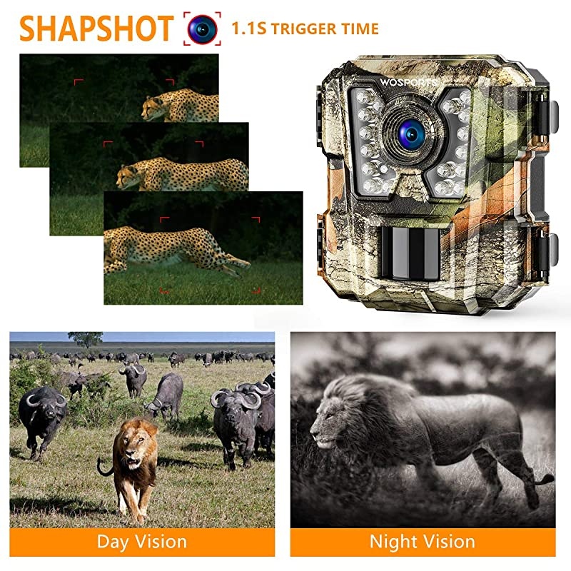 Mini Trail Camera 1080P HD Wildlife Scouting Hunting Camera with IR Night Vision Waterproof Video Cam LY121