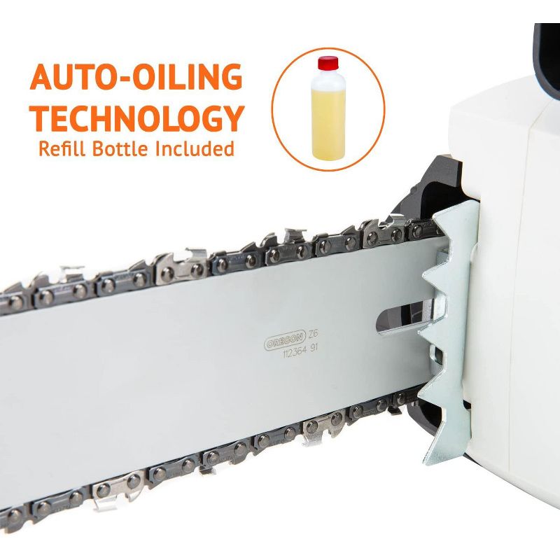 Ivation 16 in. 15.0 AMP Electric Chainsaw with Auto Oiling, Auto Tension and Chain Break, Corded, Powerful Oregon Chain