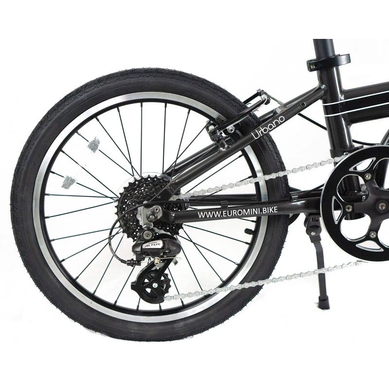 ZiZZO Urbano 8-Speed Aluminum 20" Folding Bike - Gray