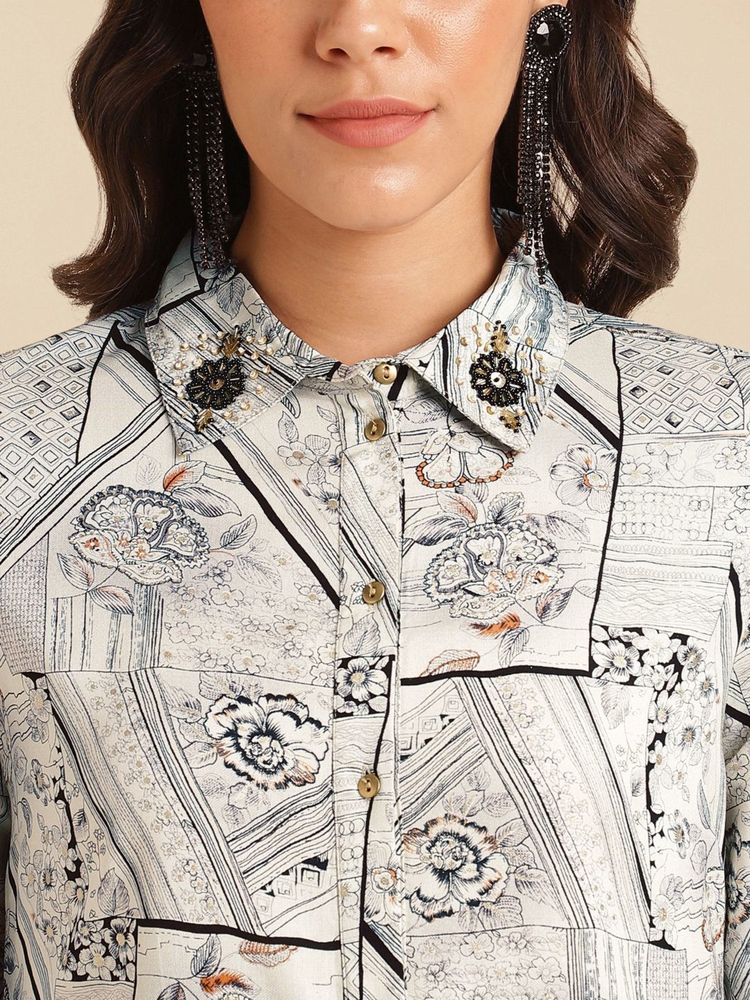 MIRCHI FASHION White Printed Shirt Pant Set