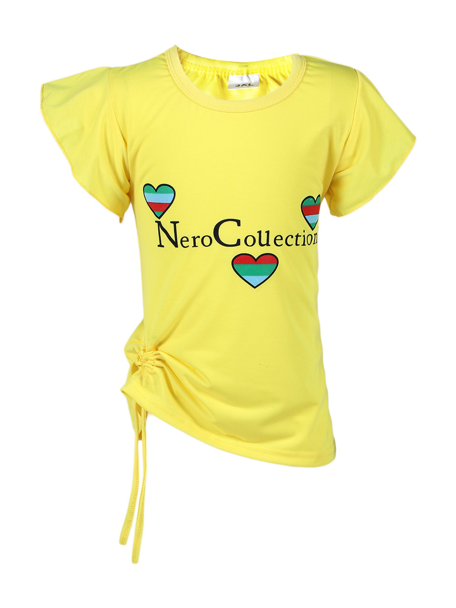 Passion Petals Kids Yellow Cotton Printed Top