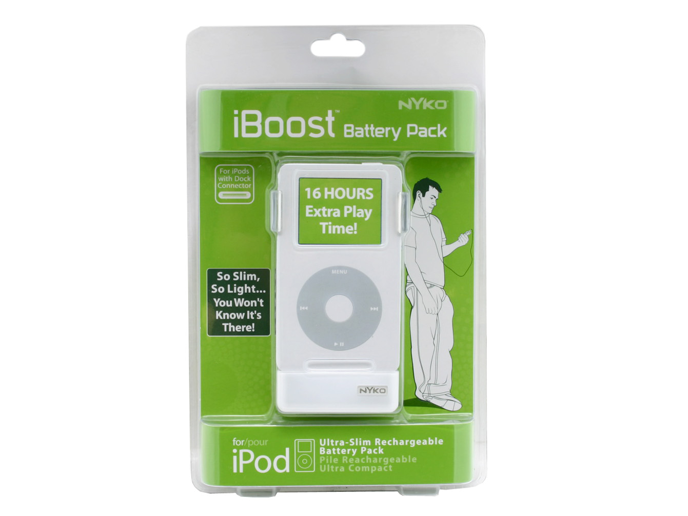 NYKO iBoost Slim battery pack for iPod Model 88055