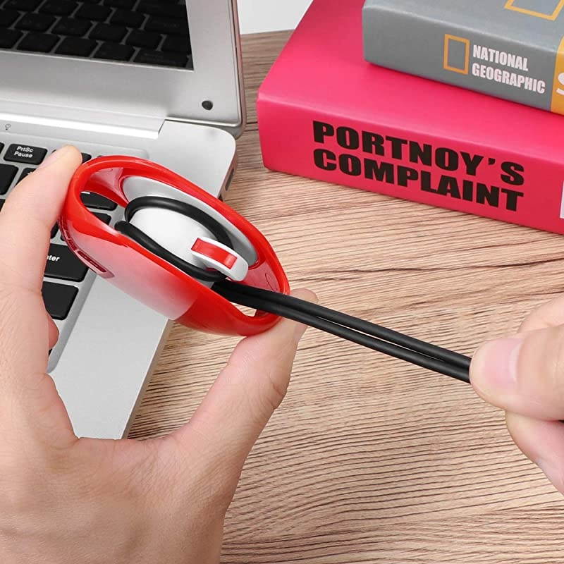 4 Pack Automatic Roll Earphone Cable Cord Winder Wrap Headphone Holder Retractable Cord Organizer for USB Cables Headphone Cable Data Charging Cable Tangle Free