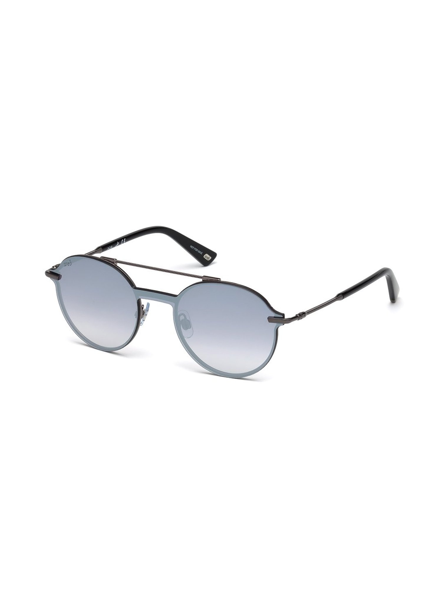 WEB EYEWEAR Grey Oval Sunglasses Designed in Italy