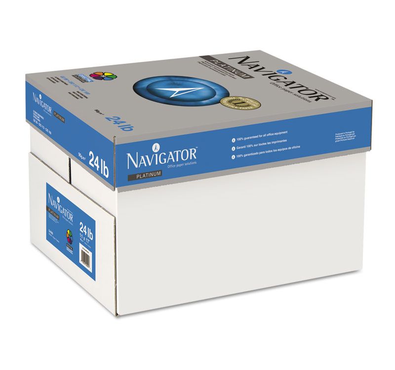 Navigator Platinum Paper 99 Brightness 24lb 11 x 17 White 2500/Carton NPL1724