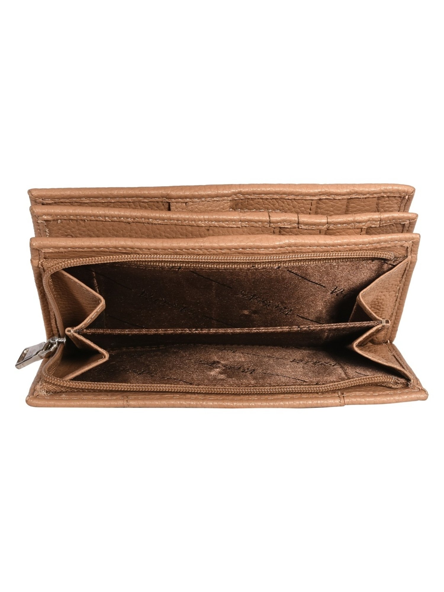 SASSORA EBONY Beige Leather Wallet