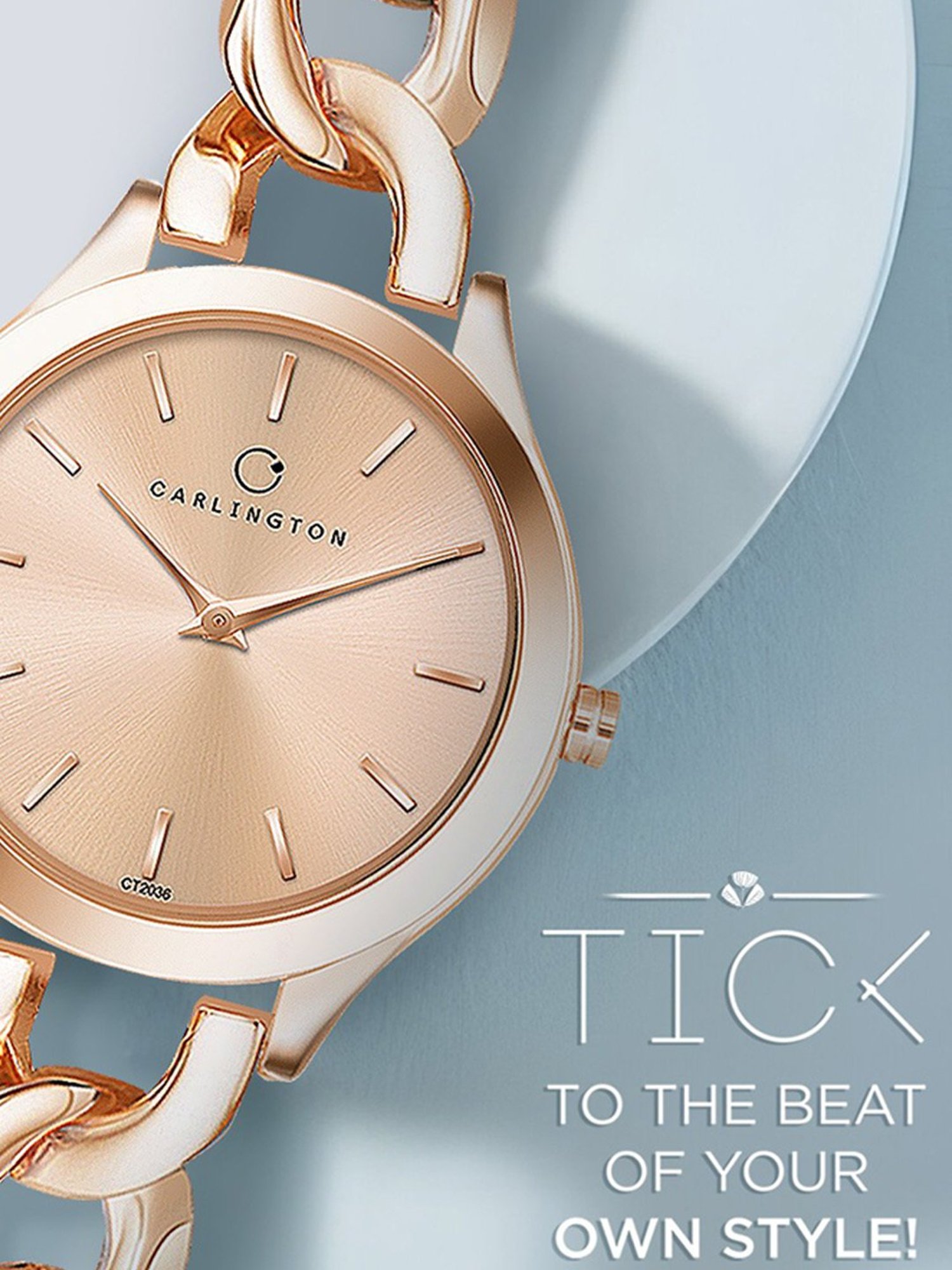 Carlington Iconic 2036 RoseGold Analog Watch for Women