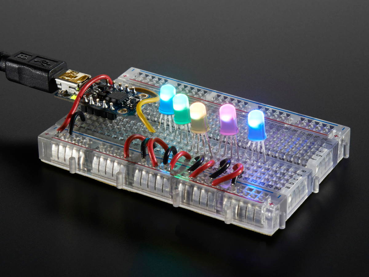 Adafruit NeoPixel Diffused 5mm Through-Hole LED - 5 Pack