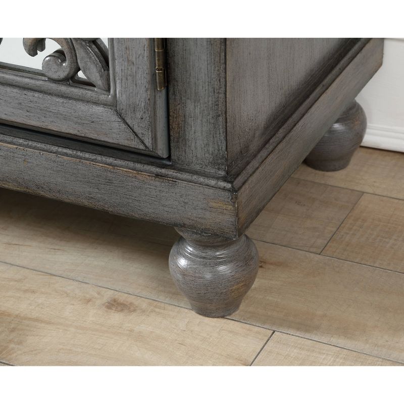 Sterling Ridge 4 Door Media Credenza TV Stand for TVs up to 62" Gray - Treasure Trove Accents