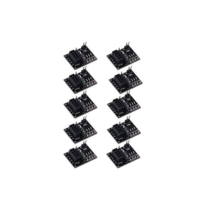 10pcs NRF24L01+ 8pin Socket Breakout Adapter 3.3V Regulator Plate Board + Wireless Transceiver? Module