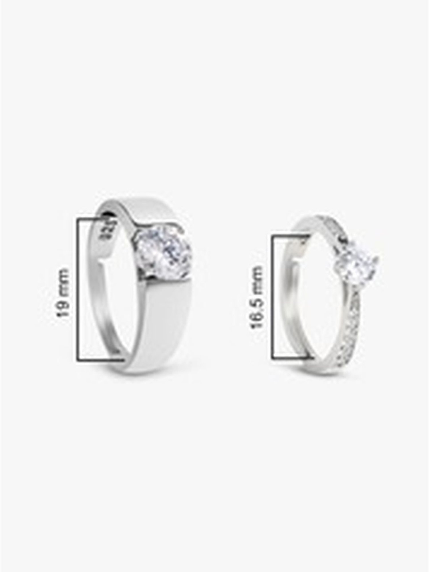 March by FableStreet 92.5 Sterling Silver Zircon Ring for Women