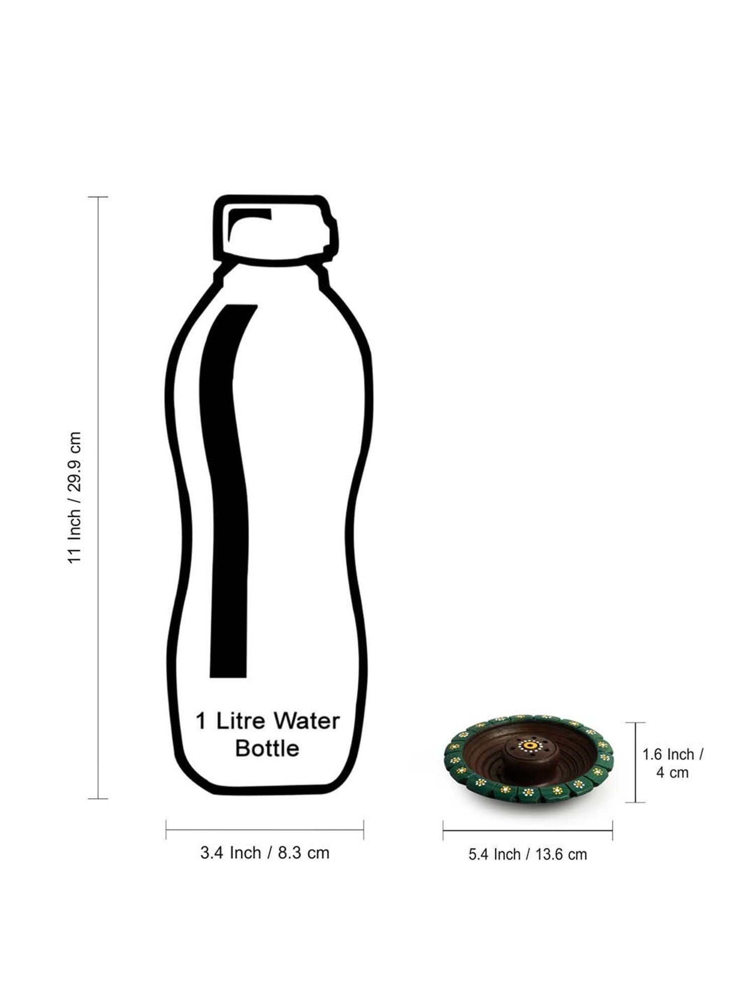 ExclusiveLane Brown Terracotta Flower Garden Hand-Painted Incense Stick Holder