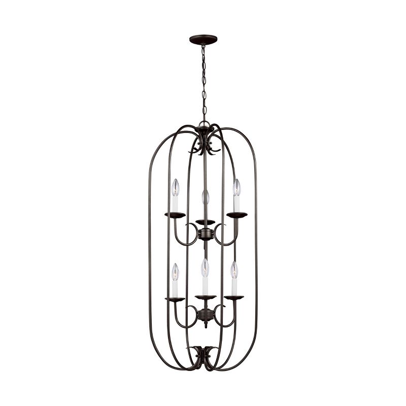 Sea Gull Lighting Holman 6-Light 18" Hall / Foyer Pendant, Heirloom Bronze 51807-782