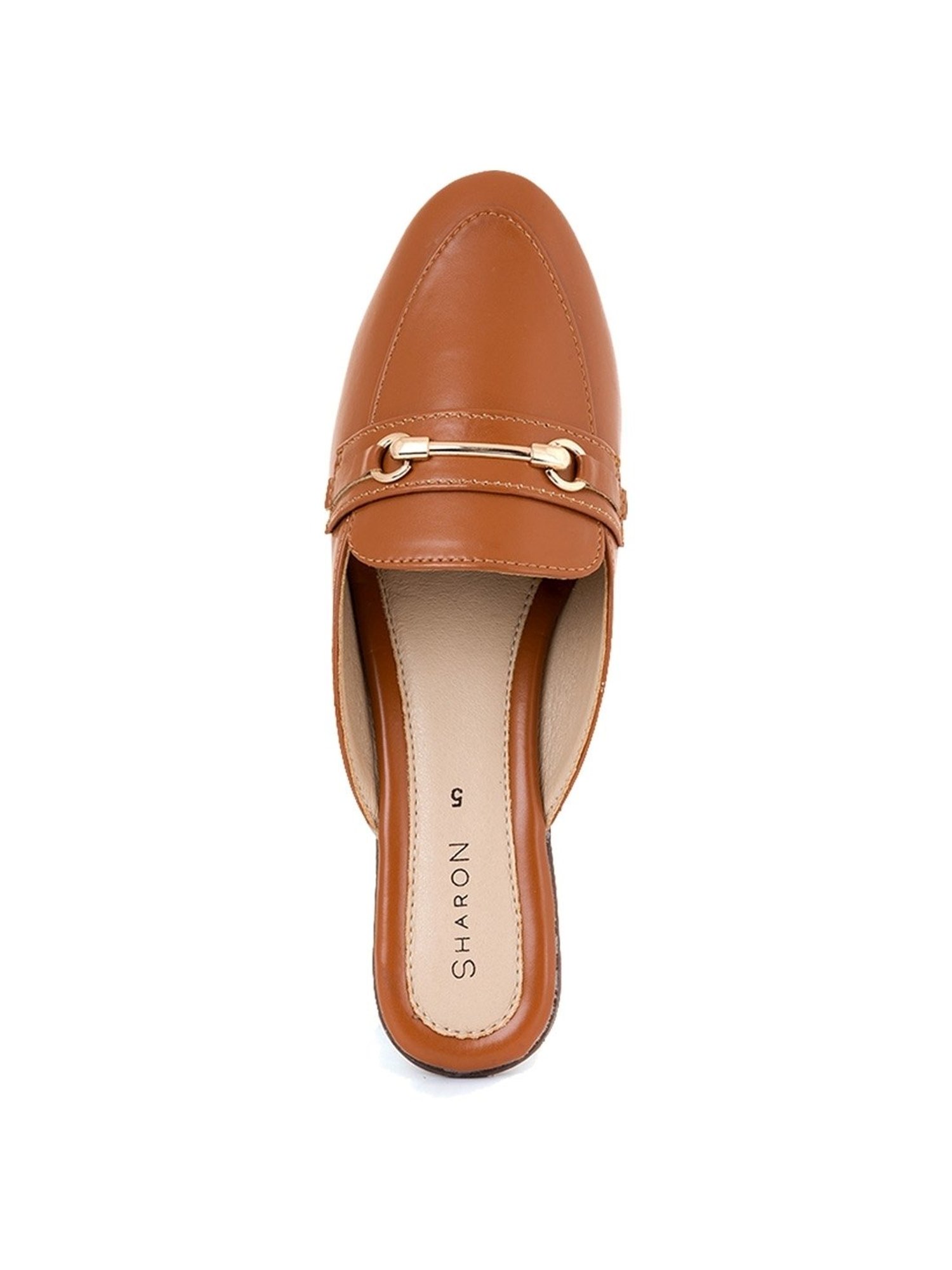 Sharon by Khadims Women's Brown Mule Wedges