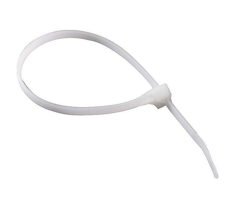 GB Cable Ties 8" 75 lb White 100/Pack 46308