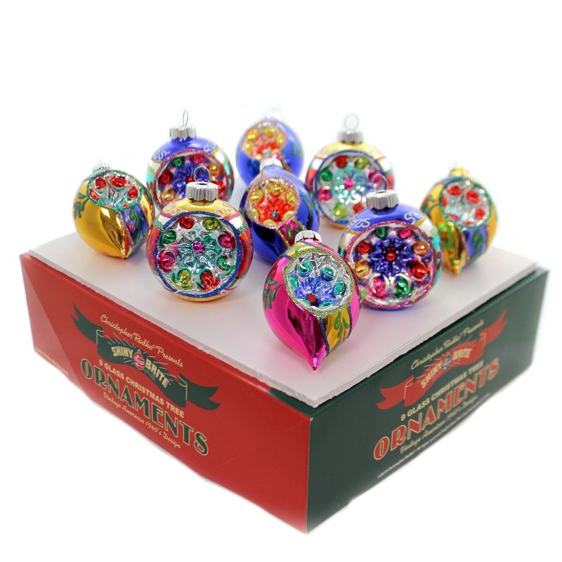 Shiny Brite 3.5" Cc Tulips & Rounds Christmas Confetti  -  Ornament Sets