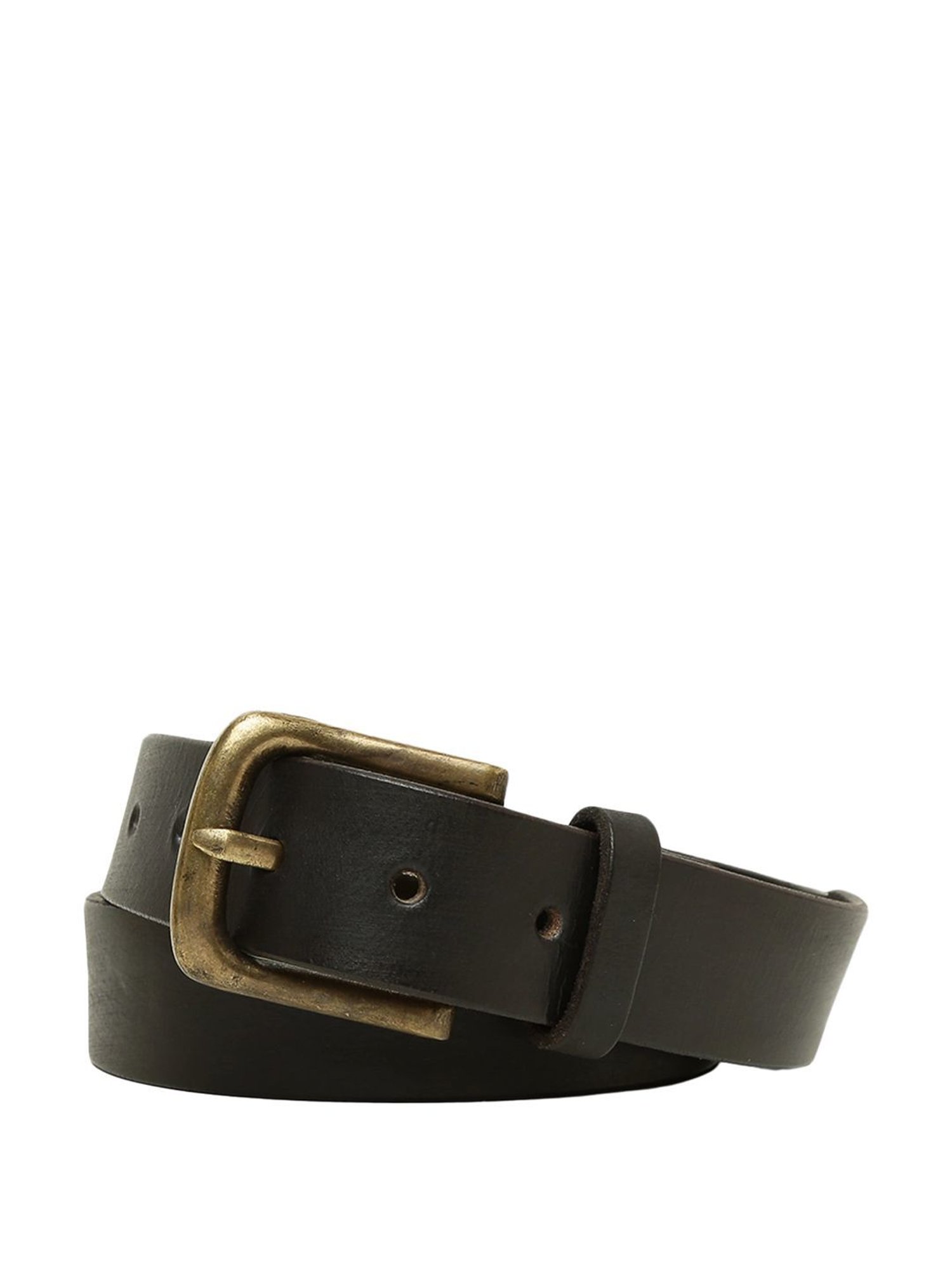 Art N Vintage Black Leather Waist Belt For Men