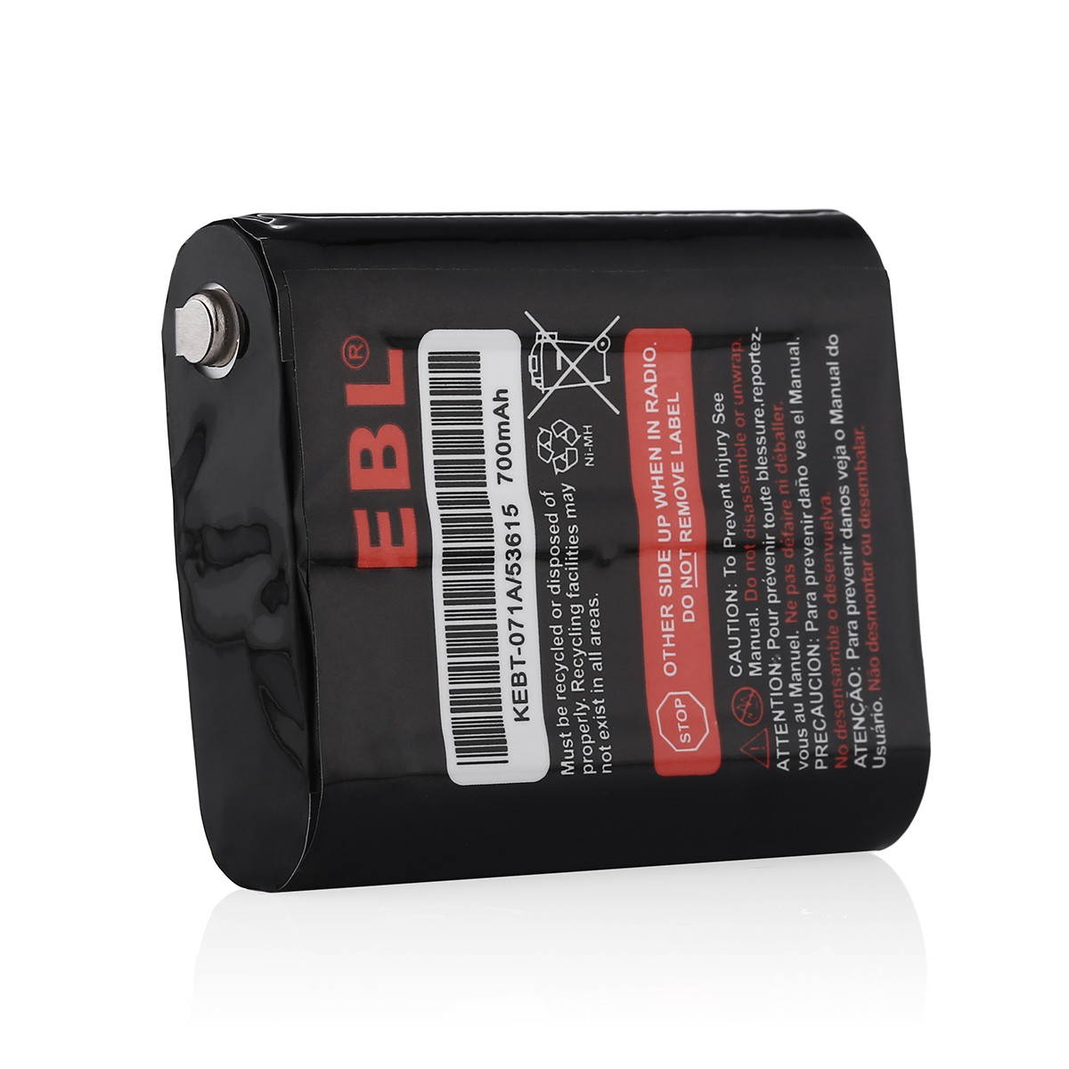 EBL 10 Pack 3.6V 700mAh Replacement Battery for Motorola Two-Way Radio KEBT-071A/53615 Motorola m53615 53615 KEBT-071-A KEBT-071-B KEBT-071-C KEBT-071-D