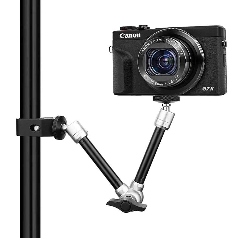 11inch Adjustable Articulating Friction Magic Arm amp Large Super Clamp Compatible with DSLR Camera Rig LED Lights Flash Light LCD Monitor