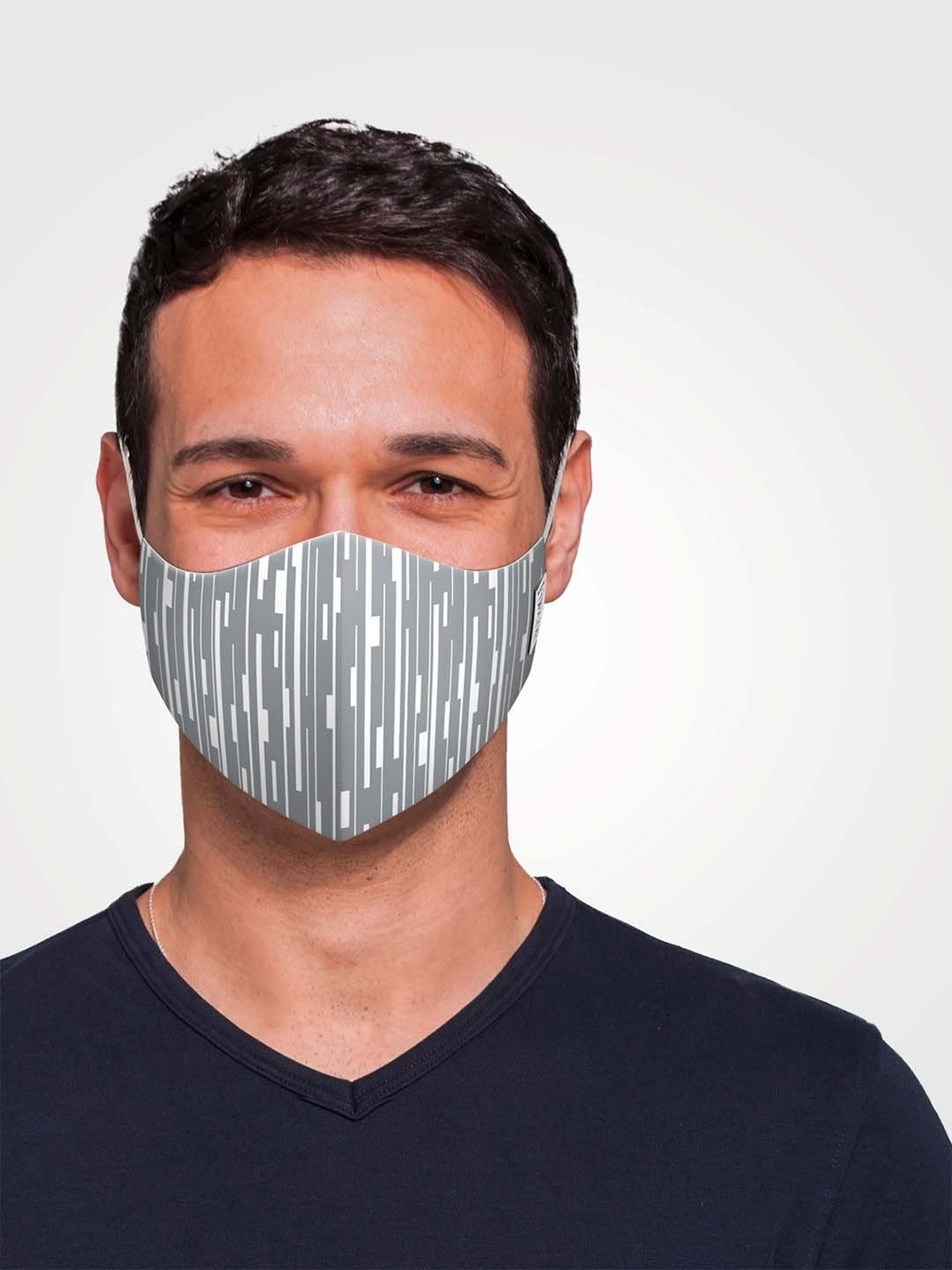 DDecor Grey Anti Viral Fabric Mask for Men - Set of 1