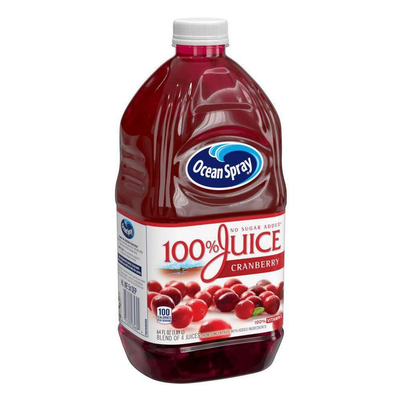 Ocean Spray 100% Juice Cranberry Blend – 64 fl oz Bottle