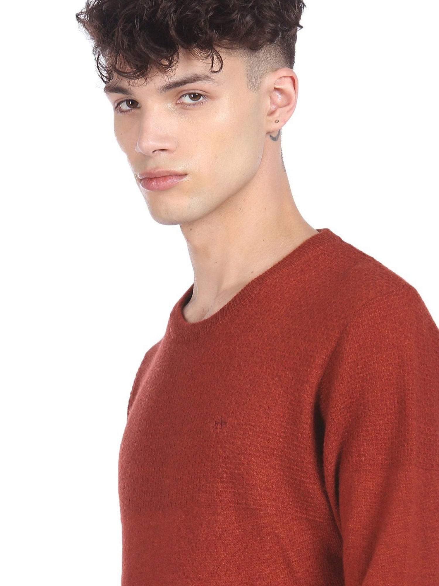 Arrow Sport Rust Regular Fit Sweater